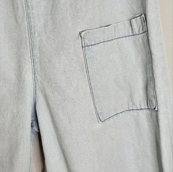 Zara Girls Collection Denim Jumpsuit Romper Pockets Size 11/12 - Picture 6 of 7